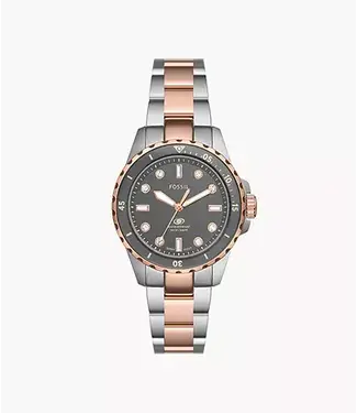 Blue Dive Three-Hand Two-Tone Stainless Steel Watch