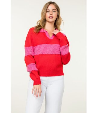 THML Collared Colorblock Sweater