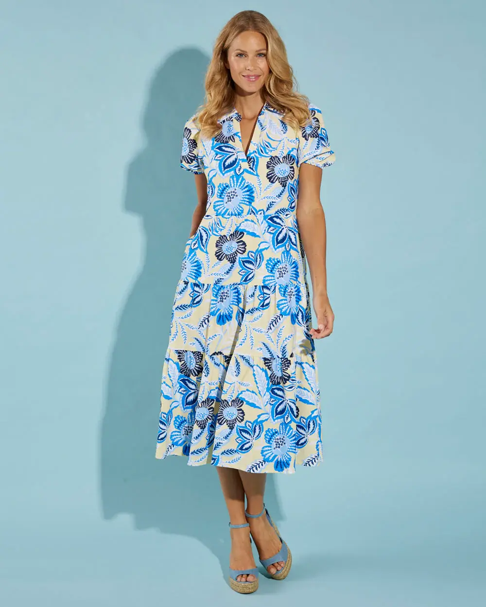 Jude Connally Blooming Botanics Butter Portia Dress, size XL