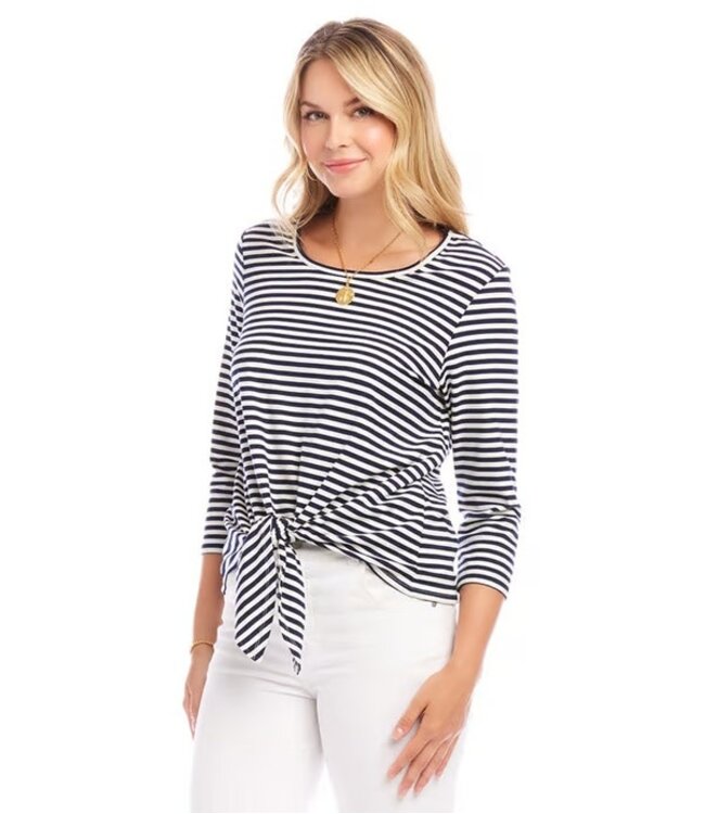 Karen Kane 3/4 Sleeve Tie Front Top