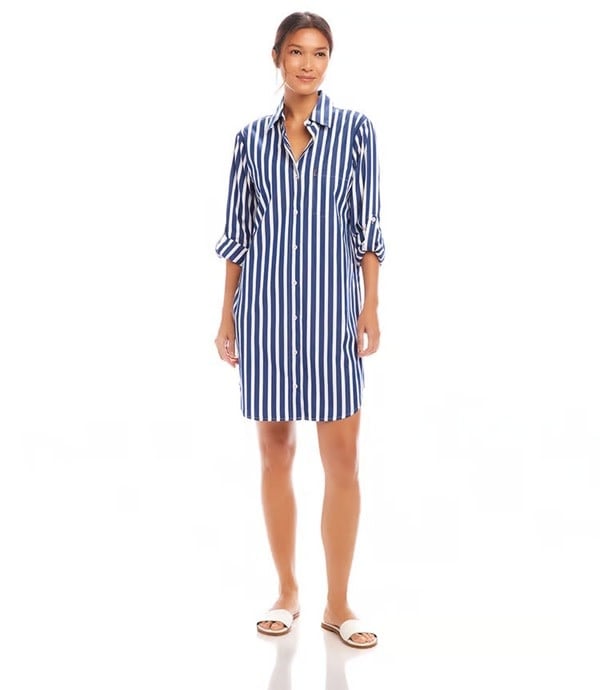 Karen Kane Roll Tab Shirt Dress - Abraham's