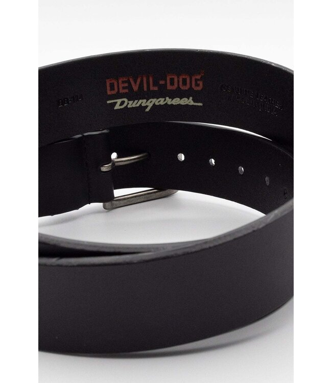 Devil Dog Leather Flag Belt/Antique Nickel Buckle