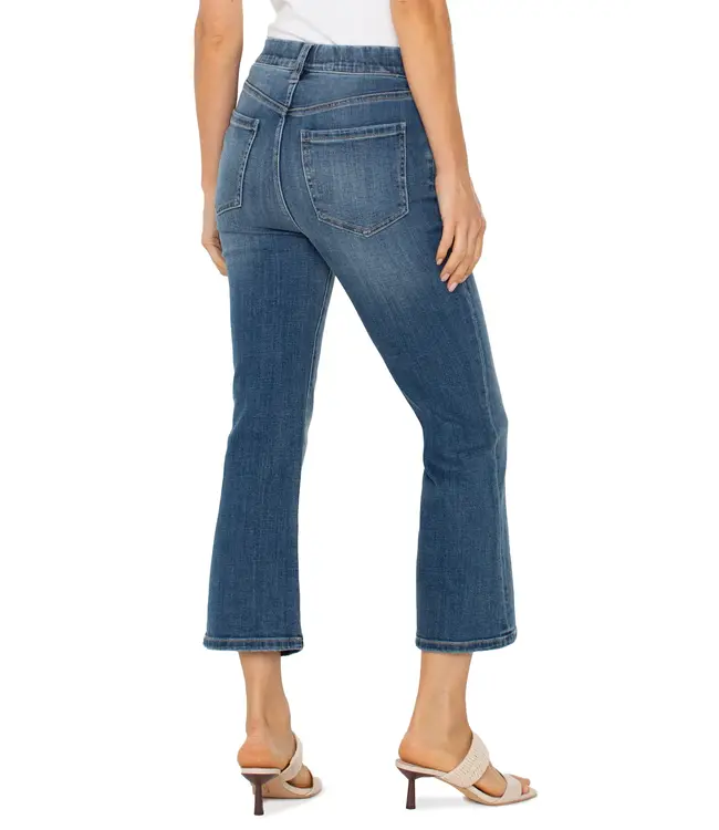 Liverpool The Gia Glider® Crop Flare W/ Exposed Button