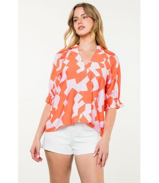 THML Geo Print Top