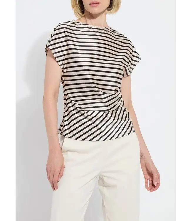 Lyssé Bruna Printed Side Draped Top