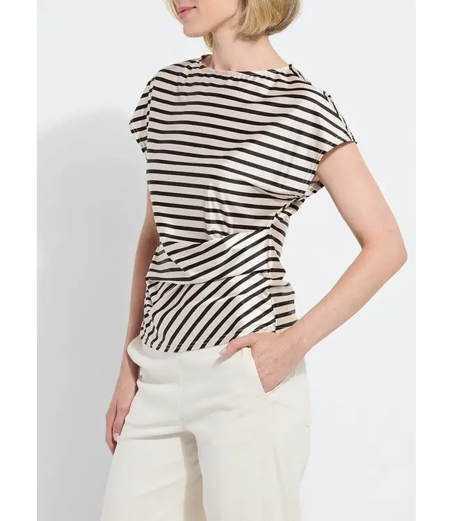 Lyssé Bruna Printed Side Draped Top