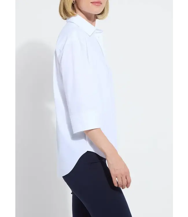 Lyssé Sophie 3/4 Sleeve Cropped Shirt