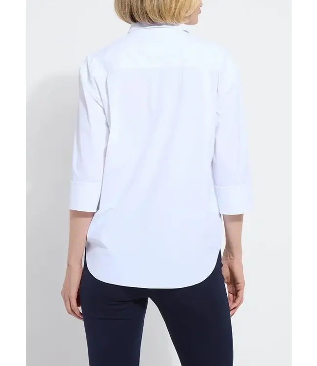 Lyssé Sophie 3/4 Sleeve Cropped Shirt