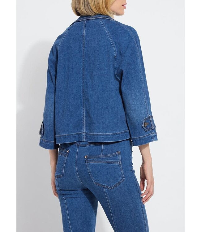 Lyssé Jeanne Cropped Tencel Denim Trench