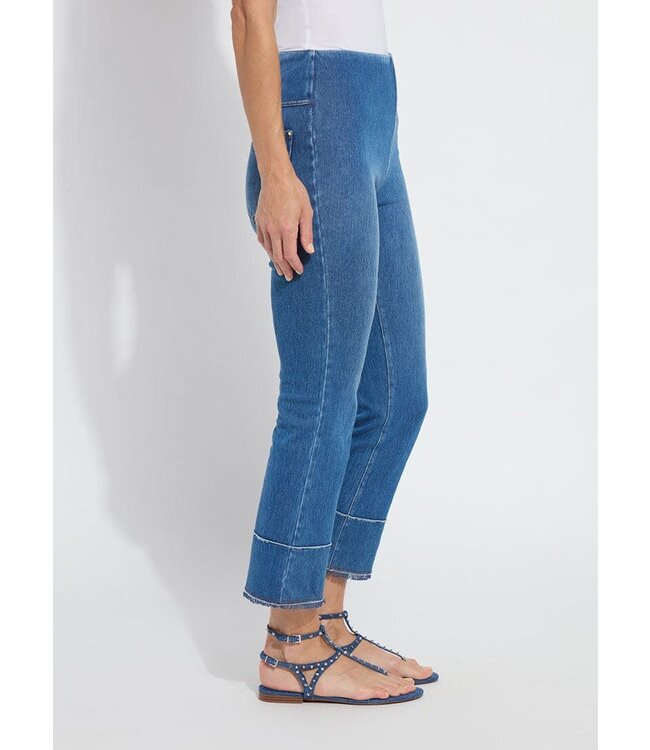Lyssé Dara Seamed Hem Crop Denim (25" inseam)
