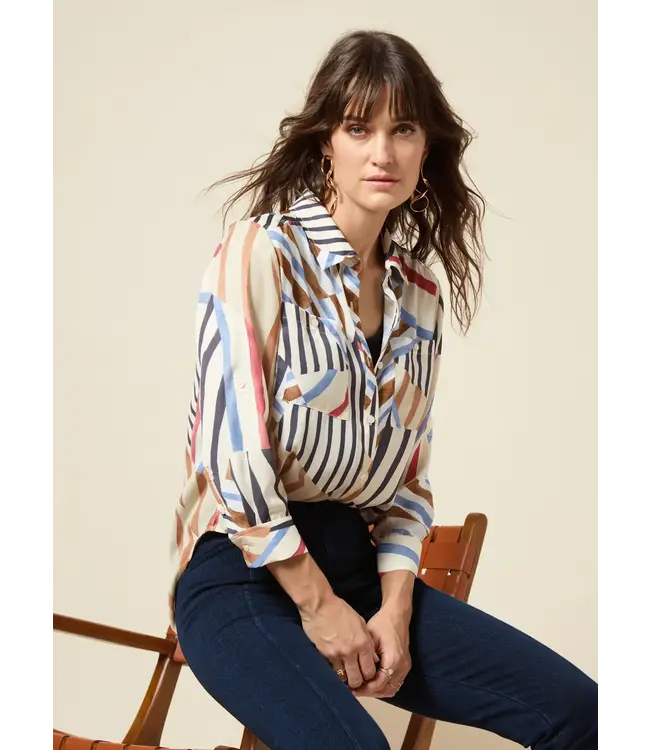 Lyssé Yesenia Roll Tab Utility Shirt