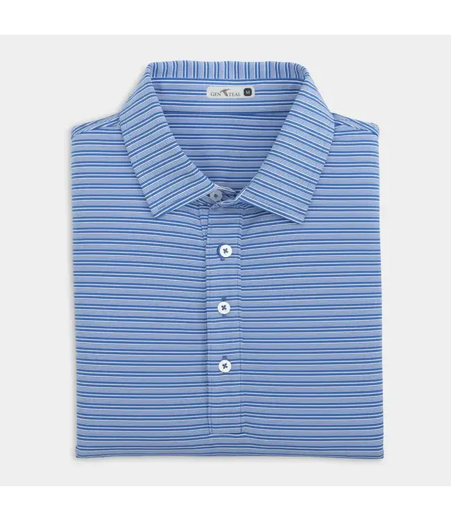 GenTeal Apparel Campus Stripe Performance Polo