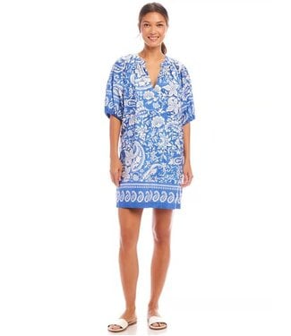 Karen Kane Puff Sleeve Peasant Dress