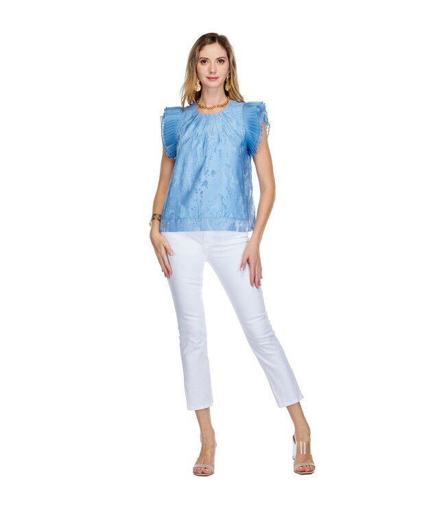Jade Melody Tam Burnout Organza Top