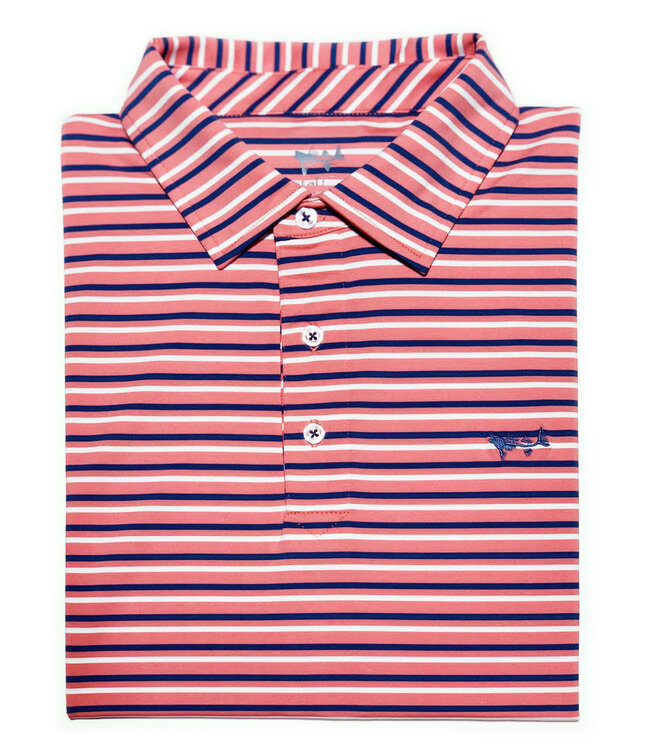 Coastal Cotton Stripe Performance Polo