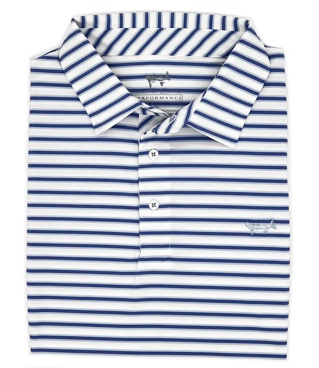 Coastal Cotton Stripe Performance Polo