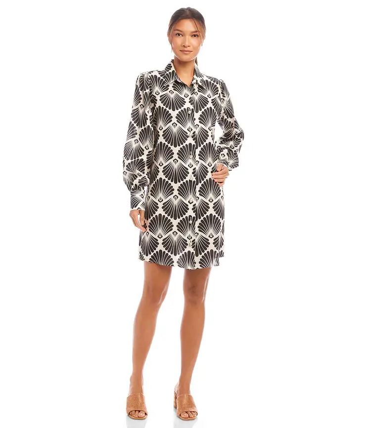 karen kane shirt dress Karen Kane Mixed Colorblocked Shirtdress - Stripe