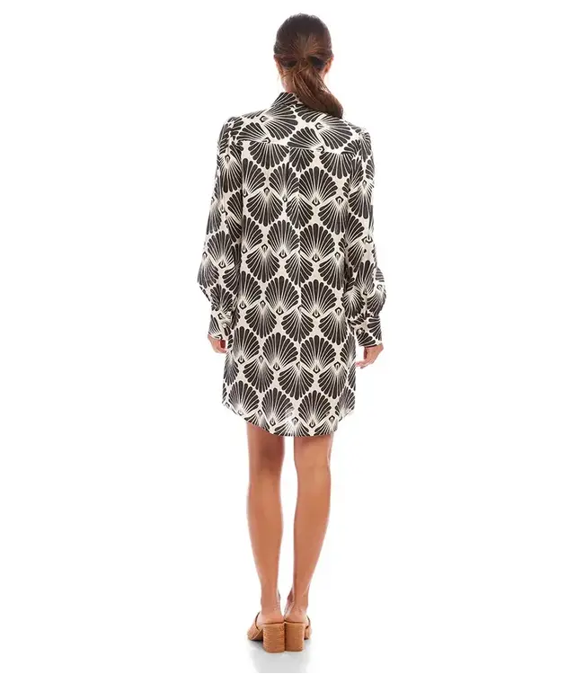 Karen Kane Blouson Sleeve Linen Shirtdress