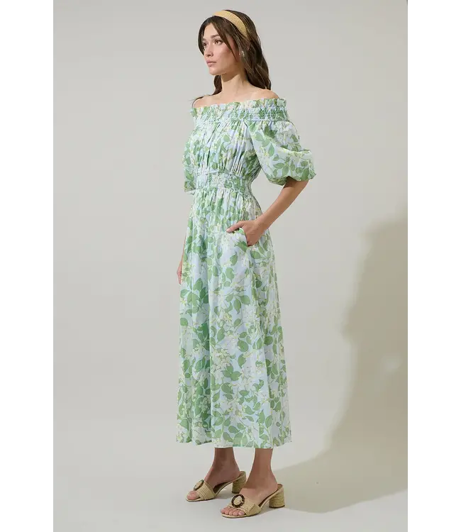 Sugarlips Kiany Floral Magna Town Midi Dress