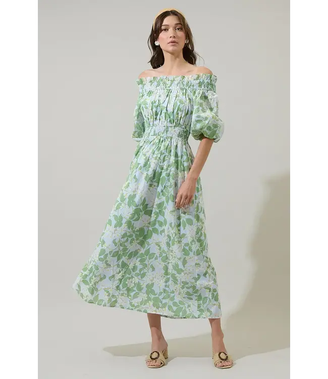 Sugarlips Kiany Floral Magna Town Midi Dress
