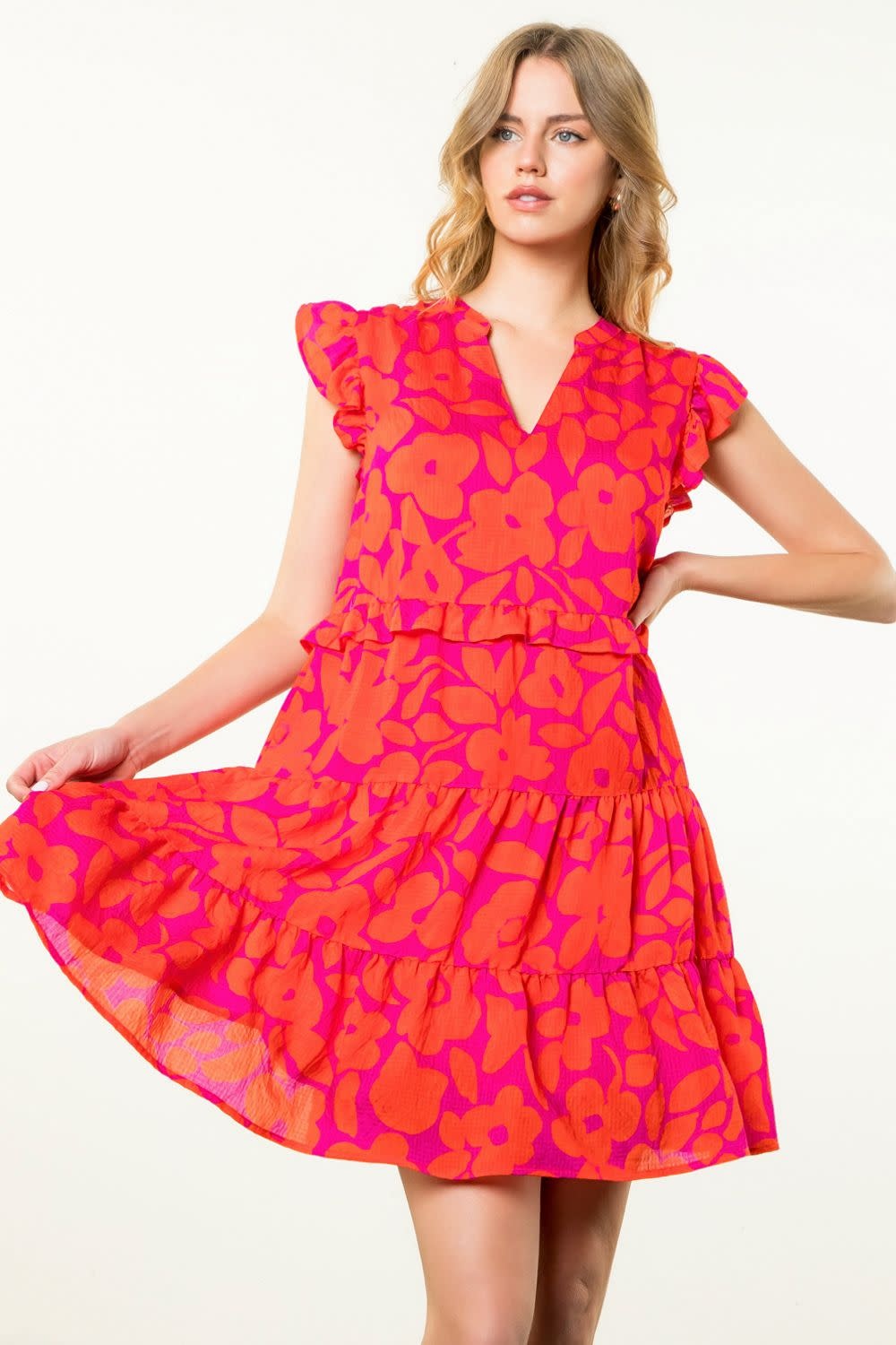 strapless open back dress Coco Strapless Pink Floral Midi Cocktail Dress