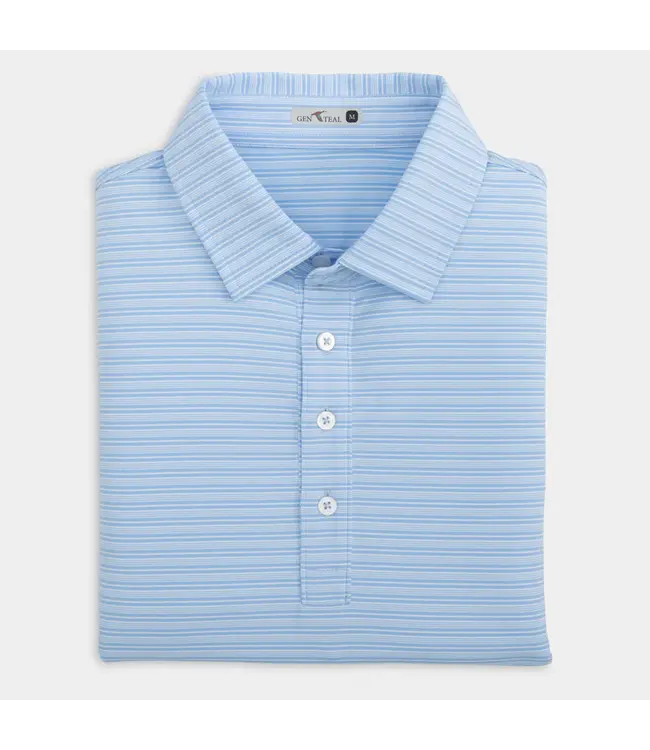 GenTeal Apparel Campus Stripe Performance Polo