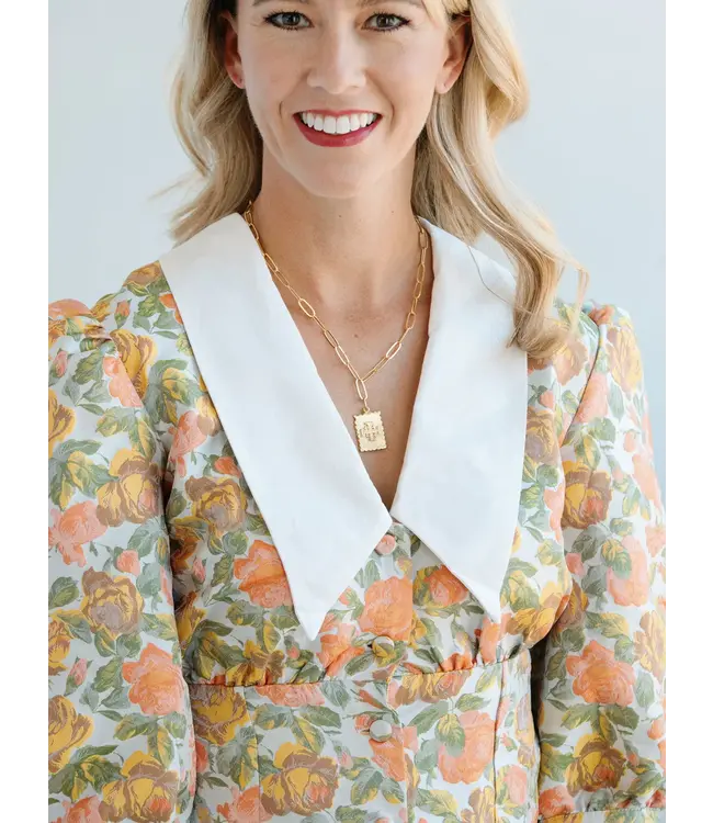 Susan Shaw Jerusalem Cross Stamp Necklace