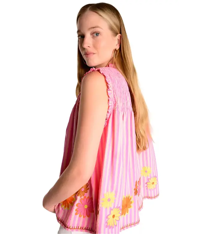 Ivy Jane Candy Striped Daisy Top