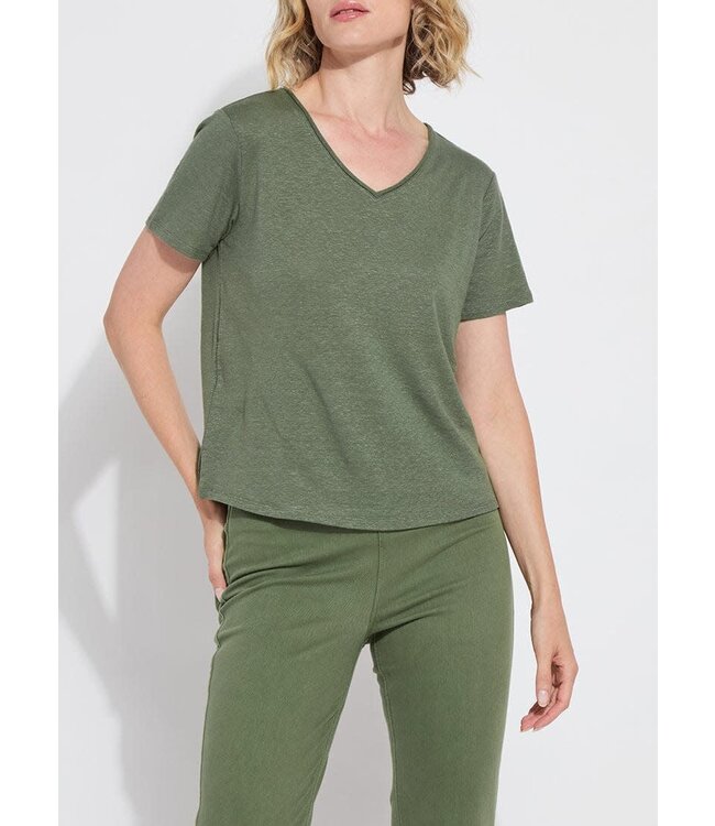 Lysse Cyrus Box-Cut V-Neck Tee