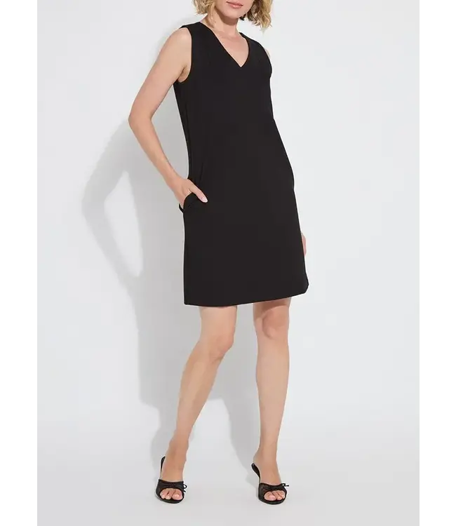 ★ ★ Women's Ponto Milano Sleeveless A-Line Dres Lysse Perfect A-Line Ponte Dress - Stretchy V-Neck Dress