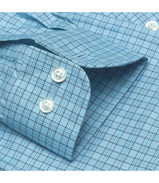 Cooper & Stewart Aiken Plaid Button Down Dress Shirt