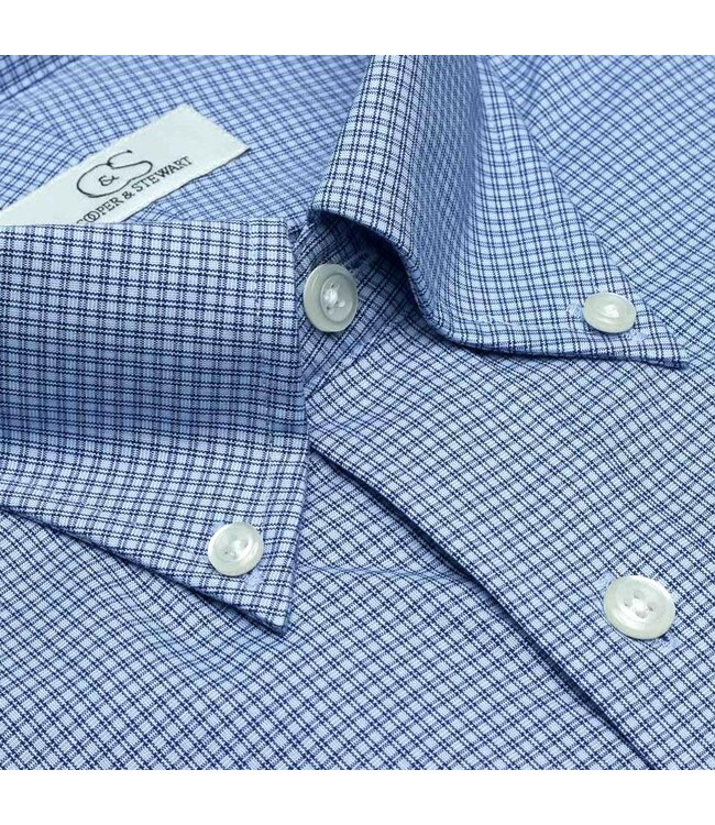 Cooper & Stewart Branson Double Check Button Down Dress Shirt