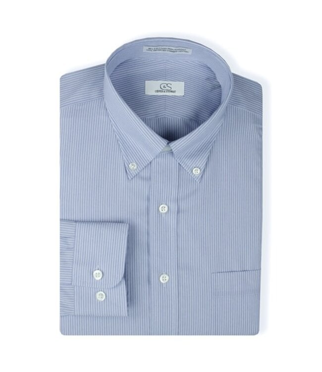 Cooper & Stewart Double Line Stripe Dress Shirt