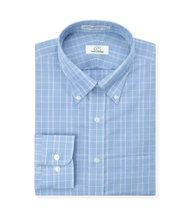 Cooper & Stewart Non-Iron Glen Plaid Button Down Shirt