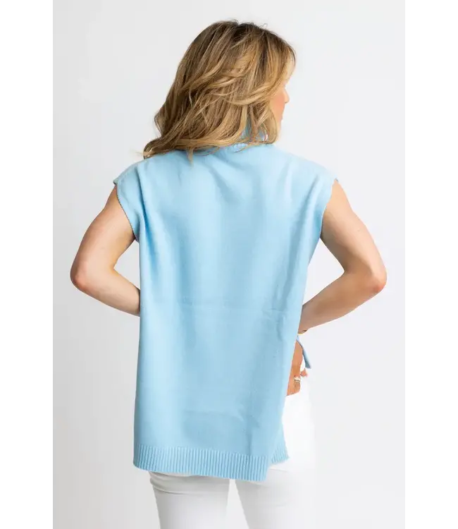 Karlie Solid Sleeveless Turtleneck Sweater