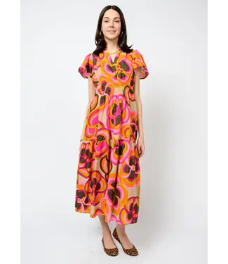 Uncle Frank Bold Floral Midi Dress