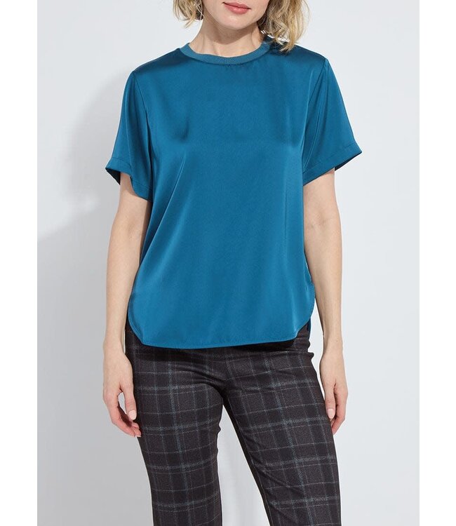 Lysse Aline Crew Neck Mixed Media Top
