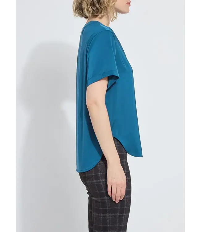 Lysse Aline Crew Neck Mixed Media Top