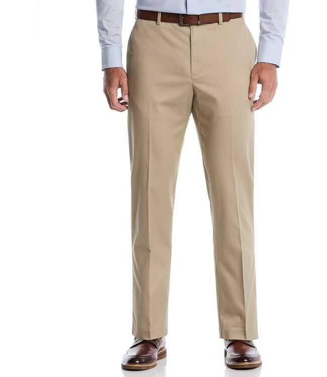Savane Geo Khaki Flat Front Stretch Chino