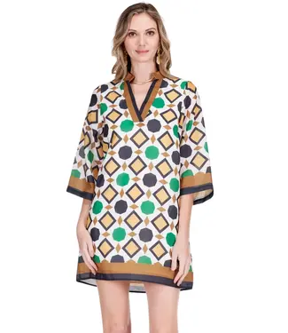 Jade Melody Tam Jade Melody Tam Split Neck Bell Sleeve Caftan