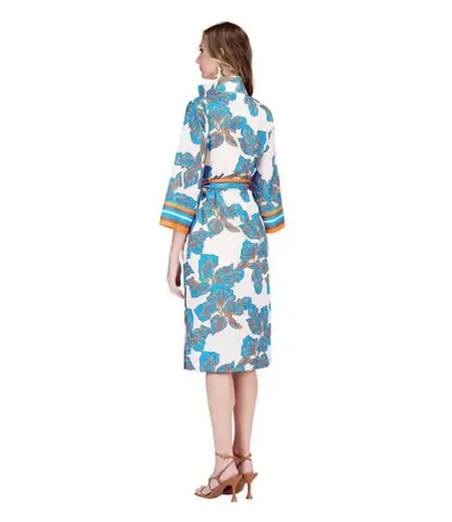 Jade Melody Tam Band Collar Midi Dress