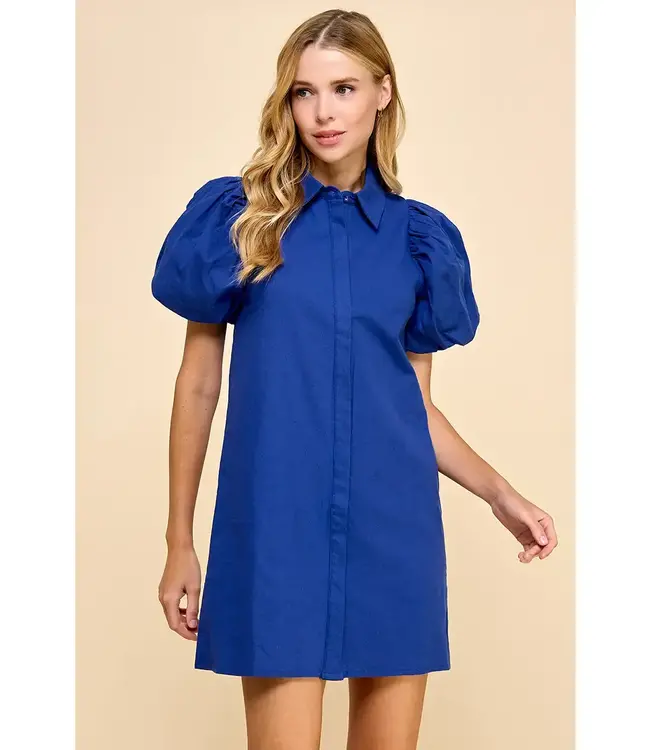 TCEC Button Down Shift Dress