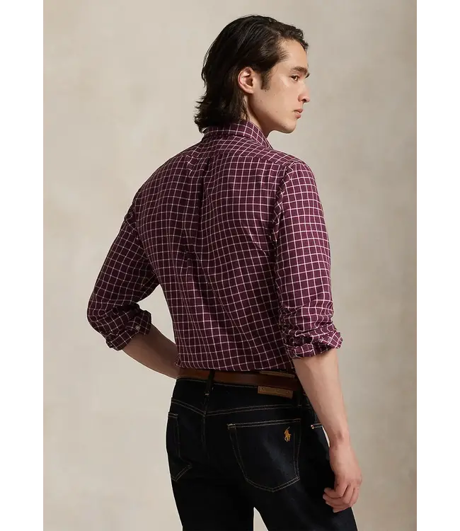 PRL Long-Sleeve Performance Oxford Sport Shirt - Plaid