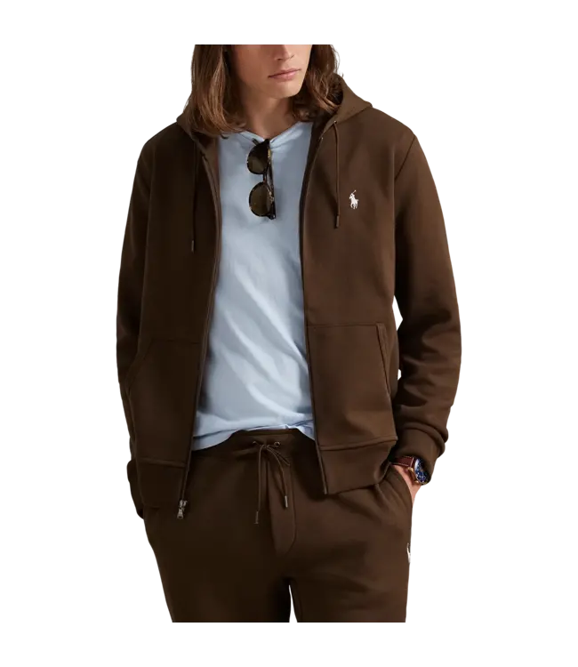 PRL L/S Double Knit Tech Full-Zip Hooded Sweatshirt