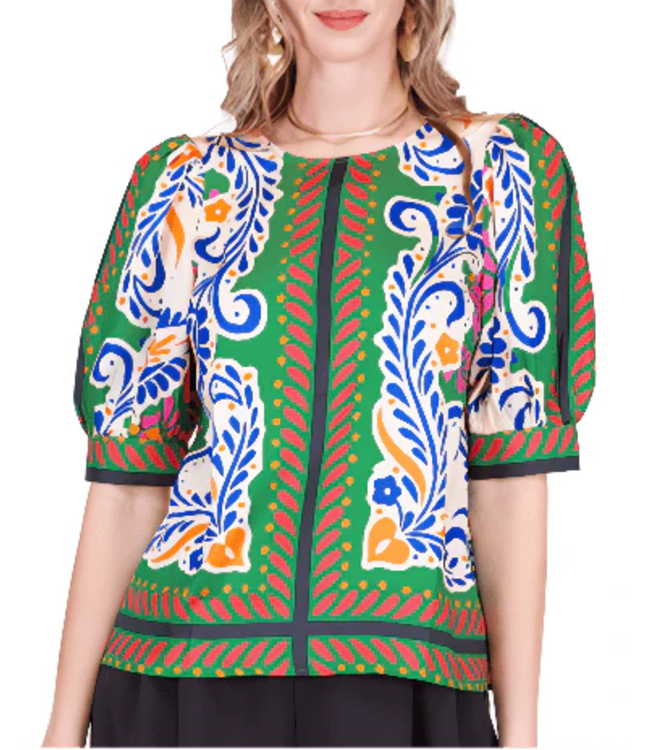 Jade Melody Tam Short Sleeve Top