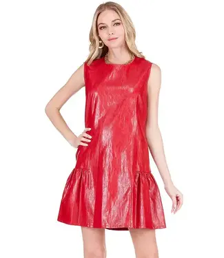 Joy Joy Flounced Hem Sleeveless Dress