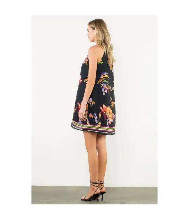 THML Sleeveless Floral Halter Dress