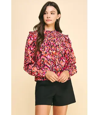 Pinch Front Pictuck Detail Top