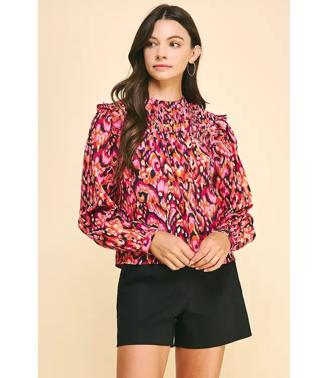 Pinch Front Pictuck Detail Top