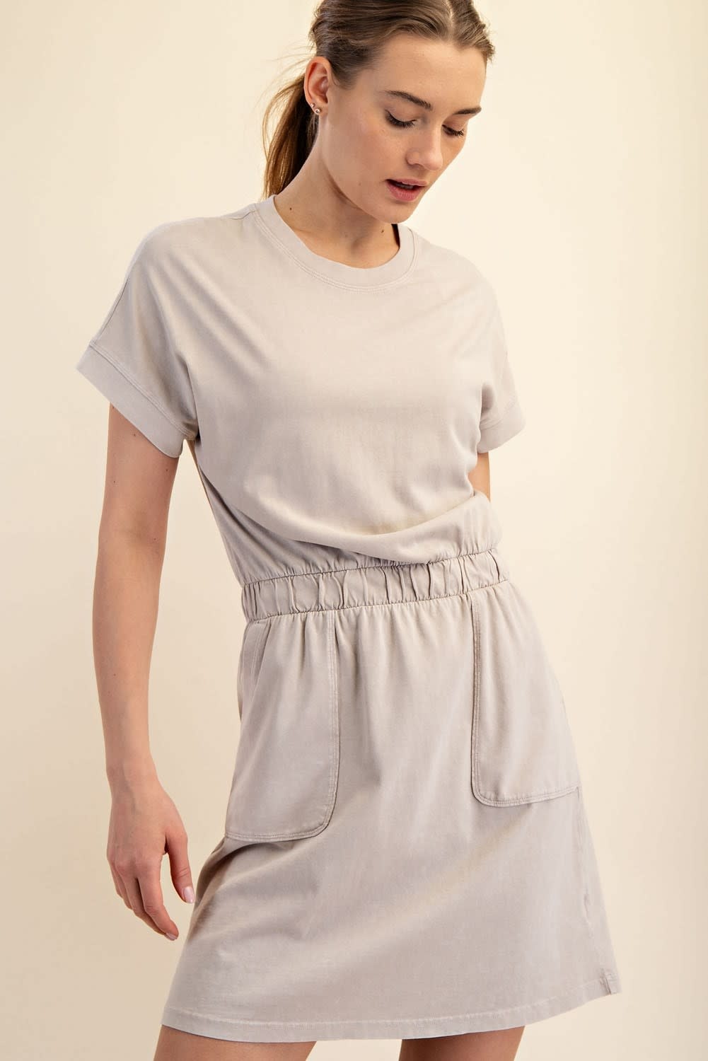 knee length dresses for ladies Sugar Thrillz Satin Bow Sheer Lace Mini Dress main image 1